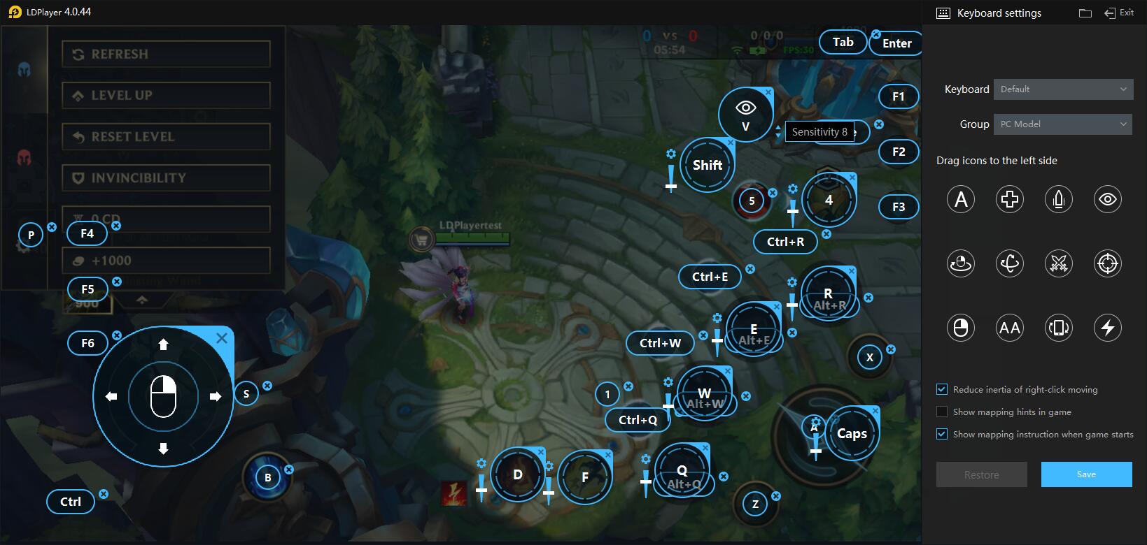 A detailed introduction to key mapping of League of Legends Wild Rift